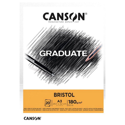 Canson GRADUATE Bristol 180 Gm A3  || A3  كراسة رسم كانسون 180 جرام