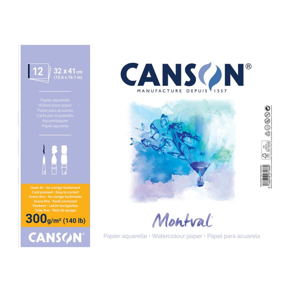Canson Motval Torchin A3 paper blocks 12 sheets 270 gm || اوراق كانسون مونتفال تورشين وزن 270 جرام 12 ورقة