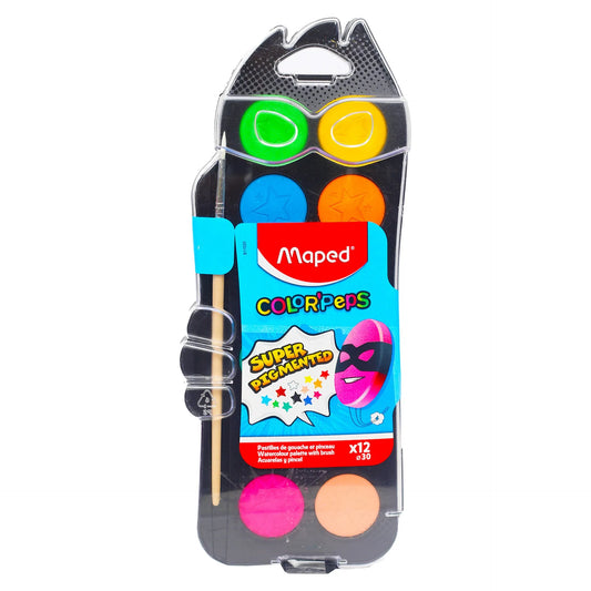 Maped Color Peps Super Pigmented 12 Colors || الوان مائية مابد 12 لون شديدة التصبغ