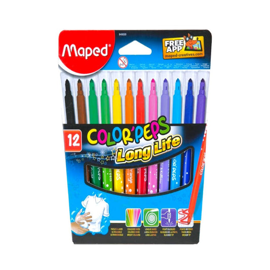 Maped Color Peps Long Life 12 Colors || الوان شينية مابد ١٢ لون طويلة الامد