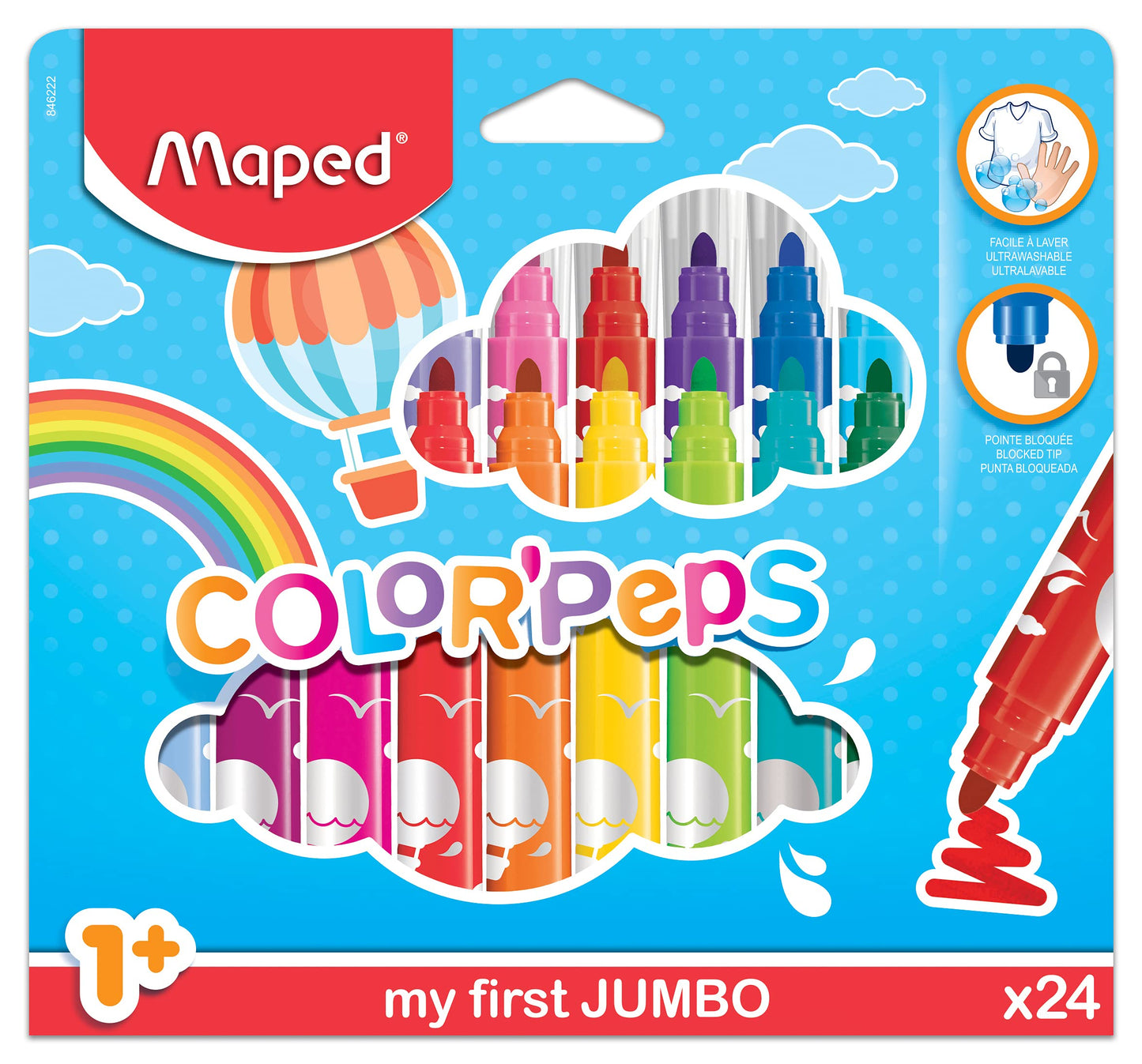 Maped Color Peps 24 Colors My First Jumbo || الوان شينية جامبو مابد ٢٤ لون