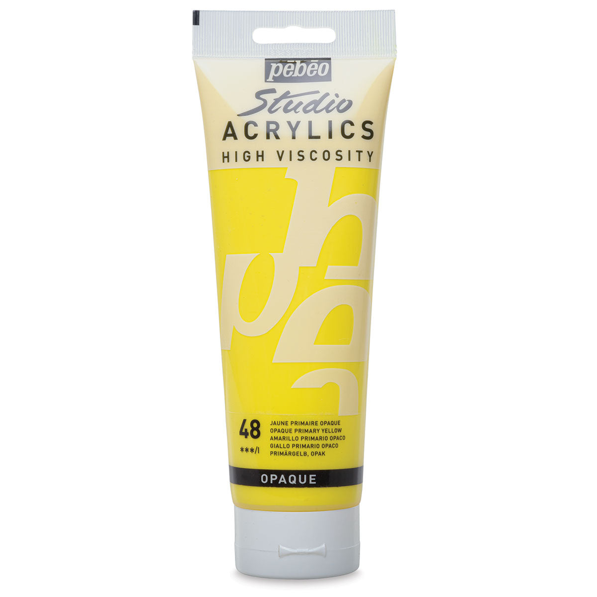 Pebeo Studio Acrylics High Viscosity 250 ml Primary Yellow  || الوان بيبيو اكريليك 250 مل اصفر اساسي