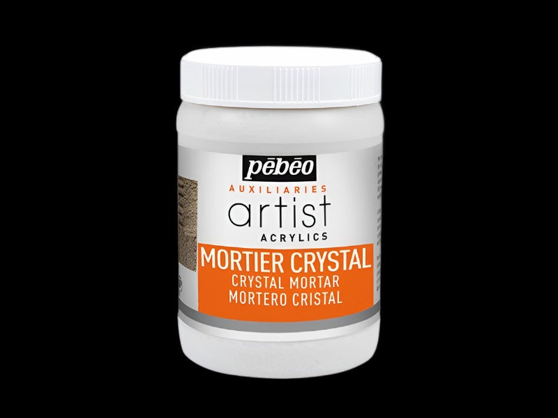 Pebeo Crystal Mortar 250 ml || معجون ارتست حبيبات كرستالية رملية شفافة مات اكريليك اكسترا فاين احترافي 250 مل