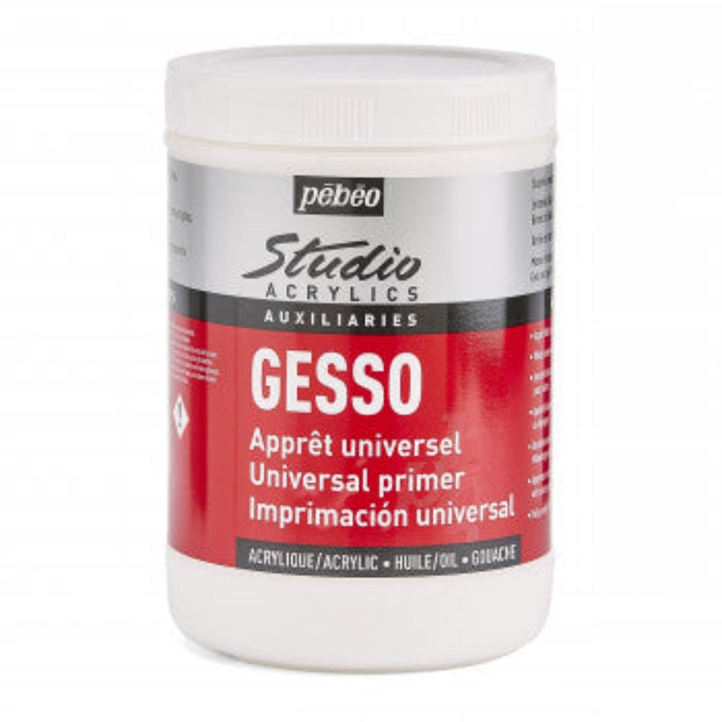 Pebeo Universal Primer Gesso 1L || جيسو بيبيو ابيض 1 لتر