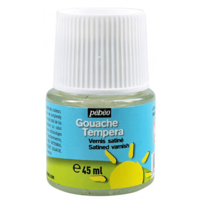 Pebeo Water based Satin Varnish for Tempera Gouache Watercolour 45ml