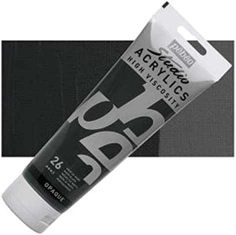 Pebeo Studio Acrylics High Viscosity 100 ml Black Mars || الوان بيبيو اكريليك 100 مل لون اسود