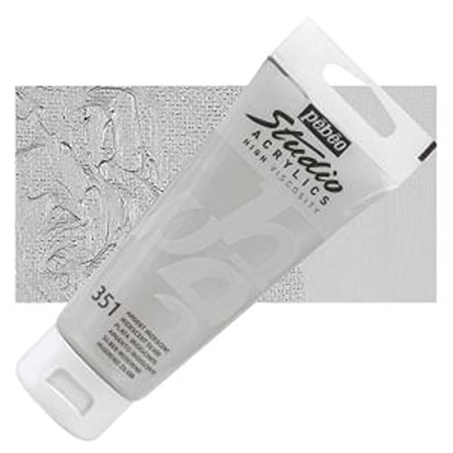 Pebeo Studio Acrylics High Viscosity 100 ml Irridescent Silver || الوان بيبيو اكريليك 100 مل لون فضي لامع