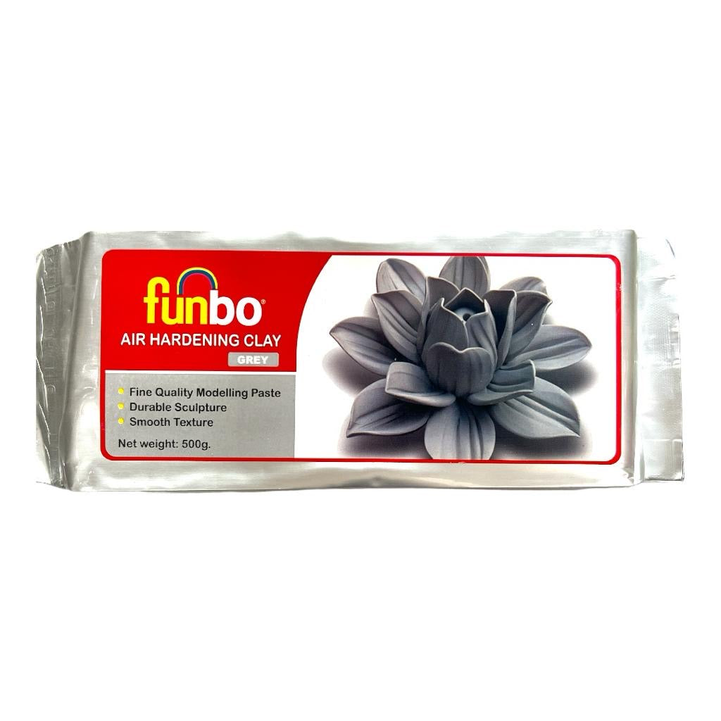 Funbo Air Hardening Clay Grey 500 grams || طين صلصال فنبو لون رمادي ٥٠٠ جرام