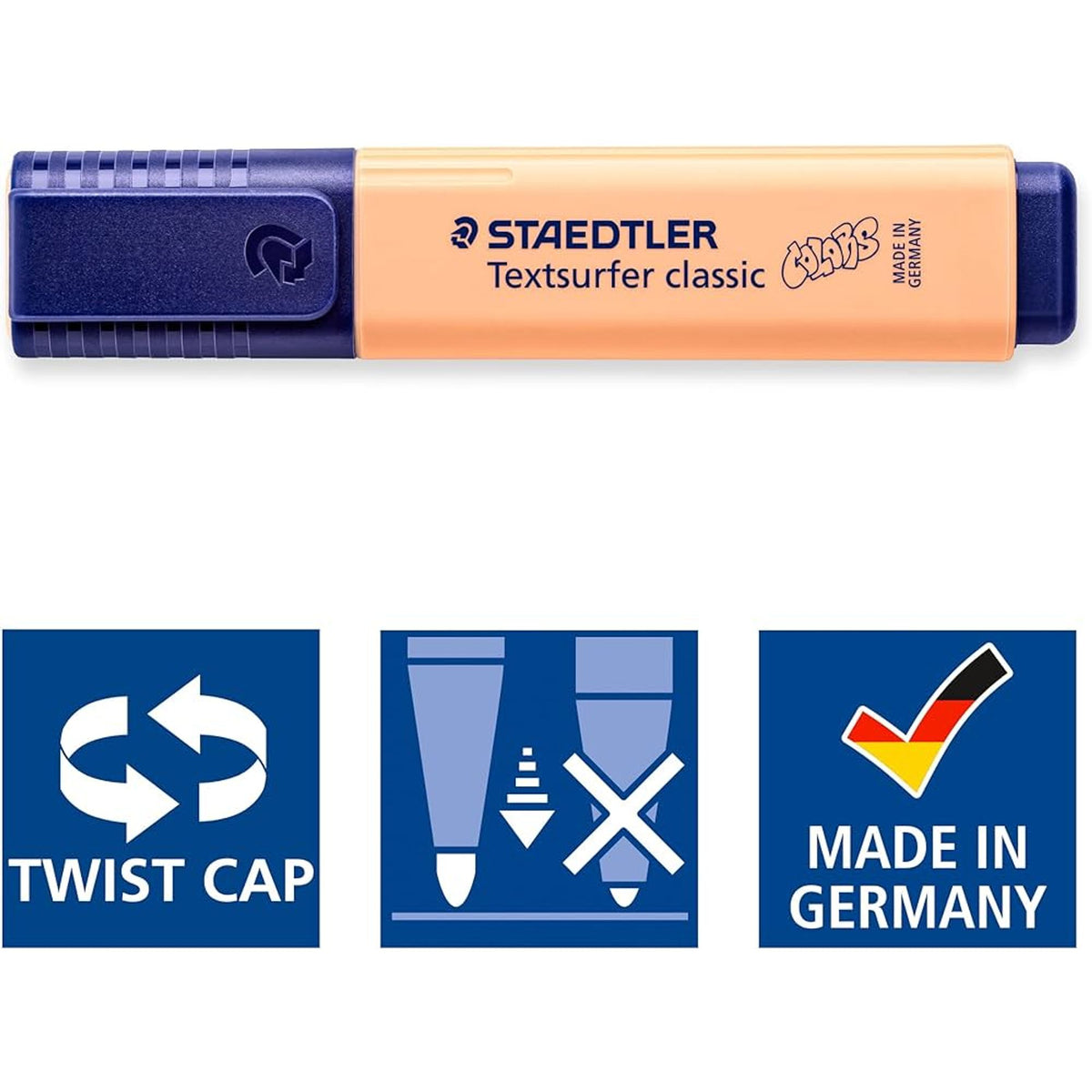 STAEDTLER Textsurfer Classic Pastel Highlighters Pack of 6 || هايلايتر ستدلر الوان باستيل عدد ٦ لون