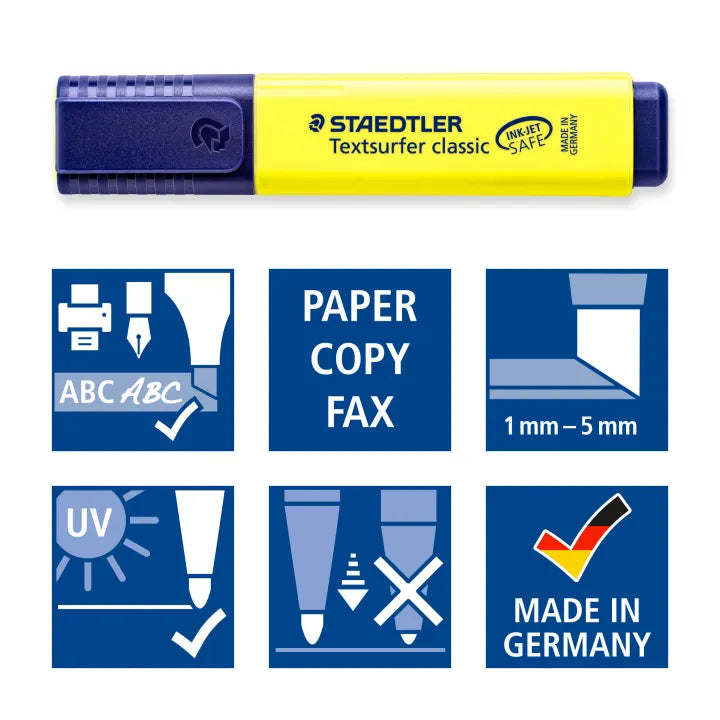 Staedtler Highlighter Pack 6 Colors || اقلام تخطيط فسفوري ستدلر ٦ لون