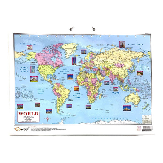 English Educational Posters World Map || وسيلة انجليزي خريطة العالم