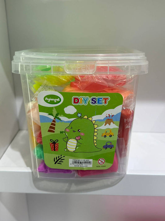 Ayiangel Slime and Modelling Clay Mix Bucket – Dinosaur || سطل مزيج سلايم وطين صلصال Ayiangel – ديناصور