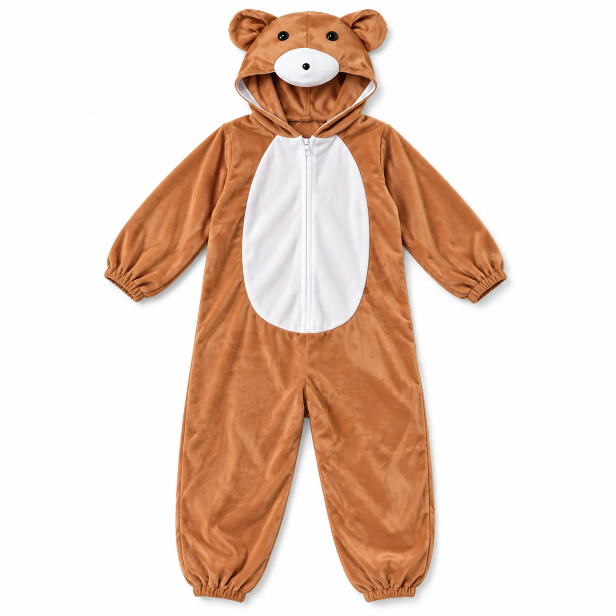 Brown Bear Hooded Costume Onesie – Size L (120–130 cm) || بدلة تنكرية بغطاء رأس بشكل دب بني – مقاس L (120–130 سم)