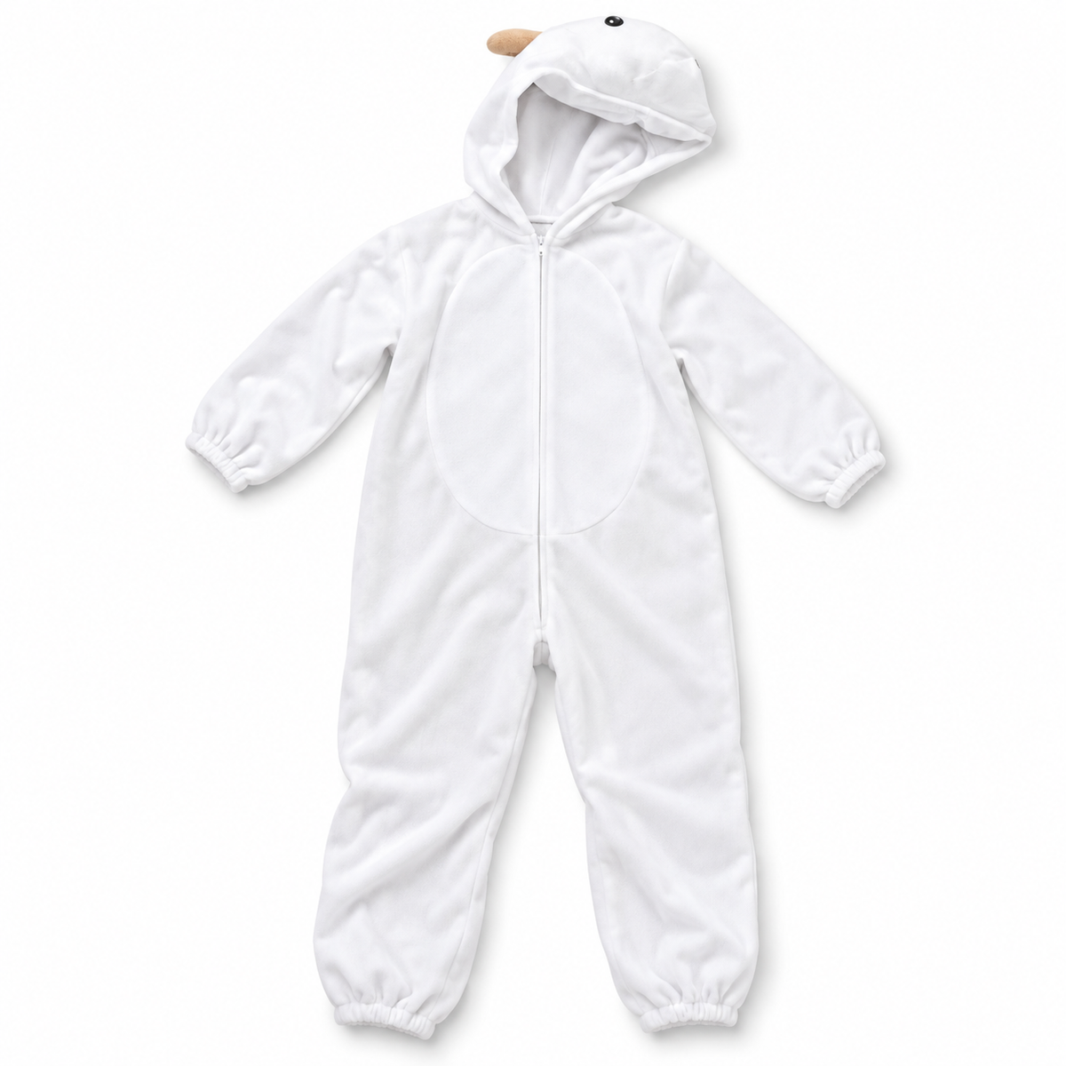 White Goat Hooded Costume – Size L (120–130 cm) || زي ماعز أبيض بغطاء رأس – مقاس L (120–130 سم)
