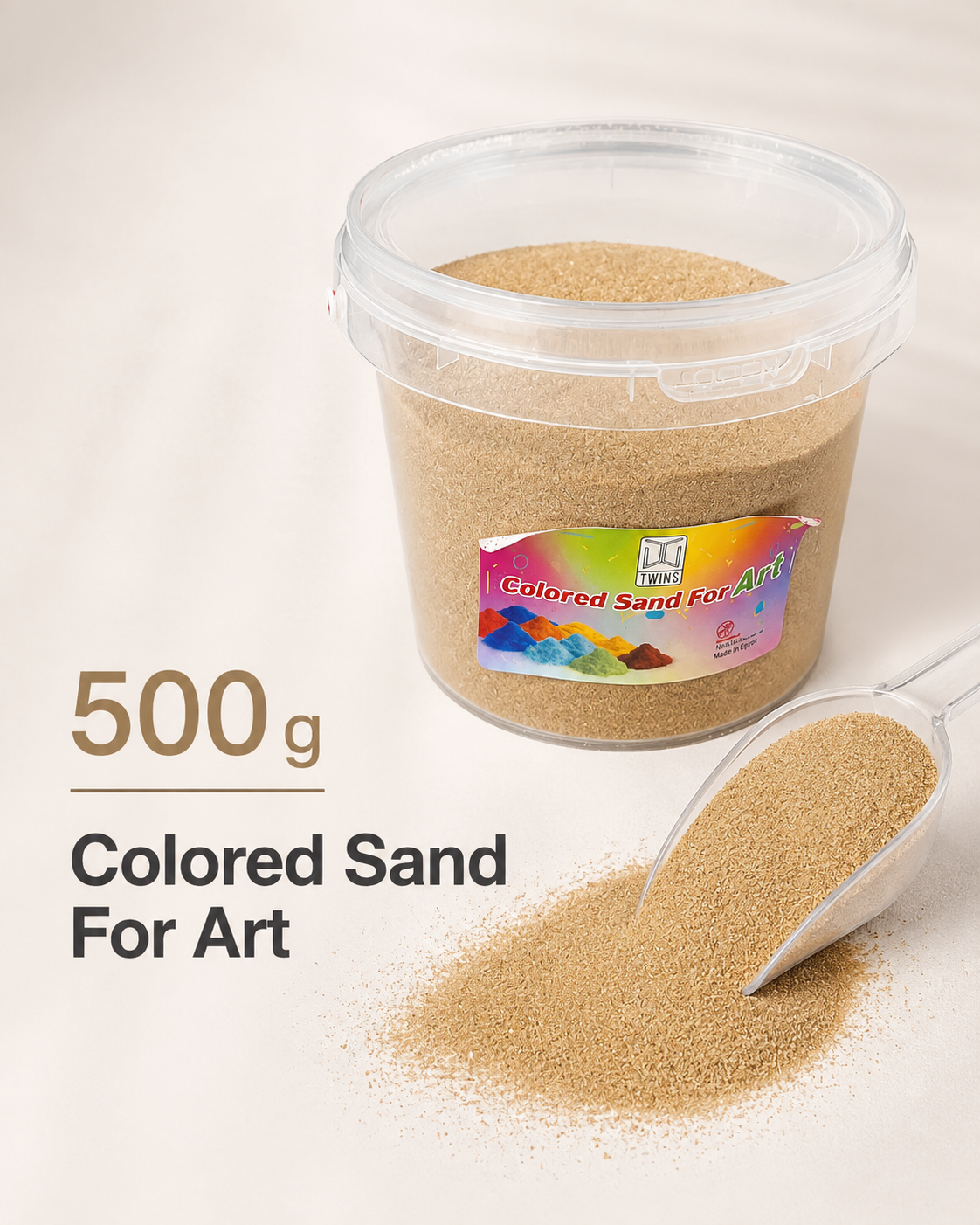 Twins Colored Sand 500g Plain || رمل ملون توينز 500 جرام ساده