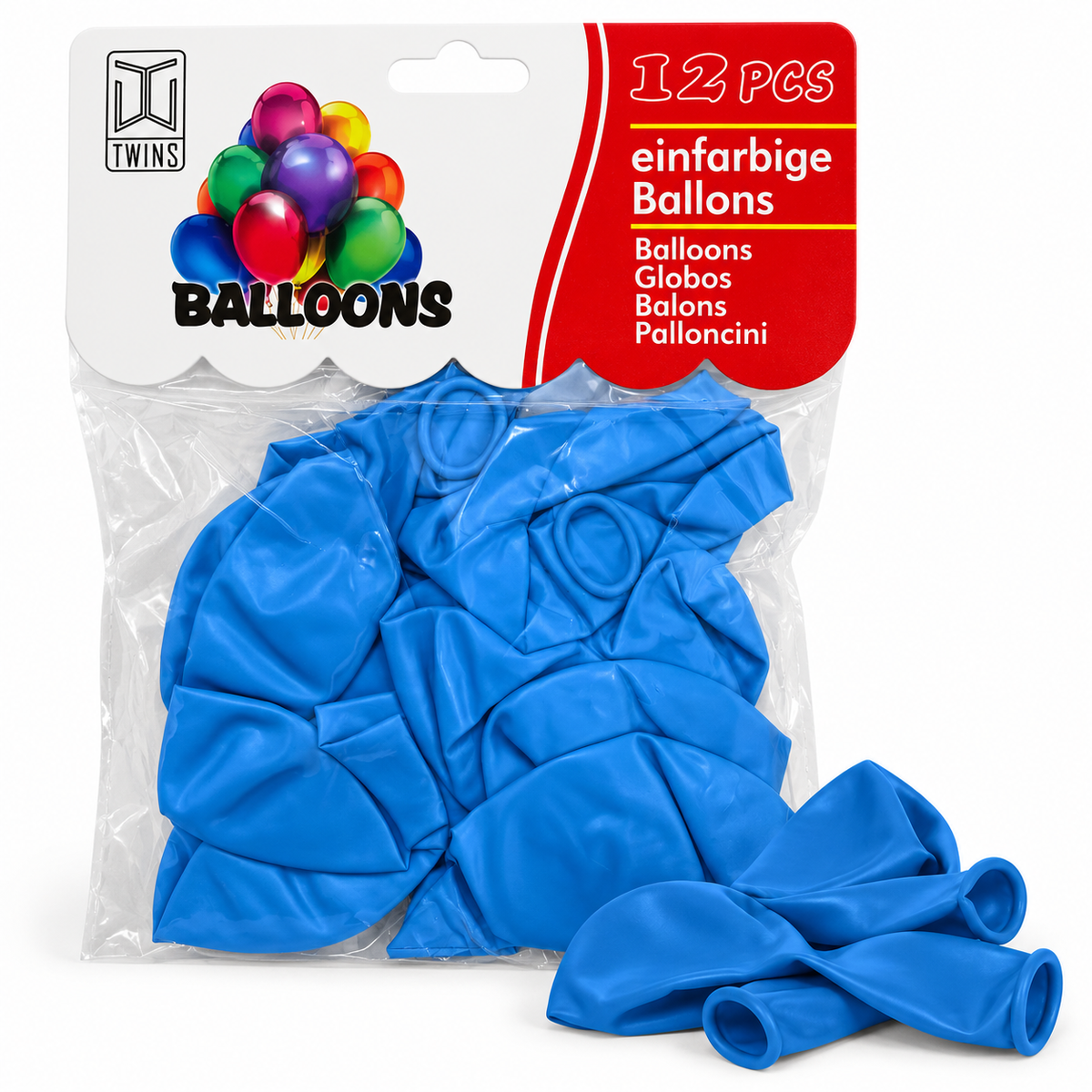 TWINS Blue Balloons 12 Pcs || بالونات توينز أزرق 12 حبة