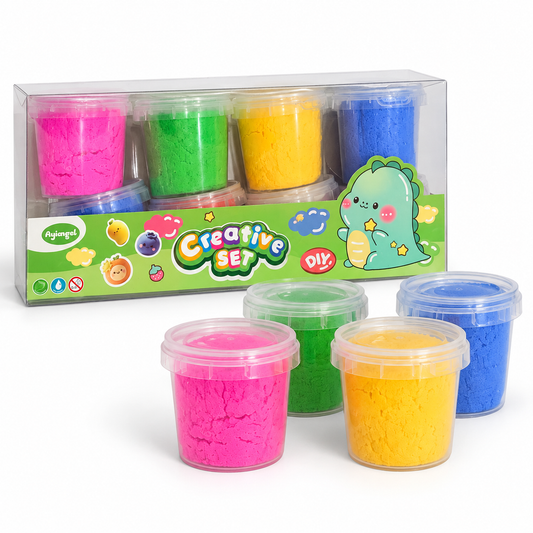 Ayiangel Creative Modelling Set 8 Cups – Dinosaur || مجموعة تشكيل إبداعية Ayiangel من 8 علب – ديناصور