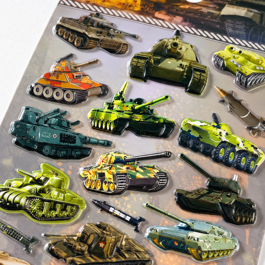 A&T Embossed Stickers Fighter Tanks #1 || ستيكرات بارزة اي اند تي طائرات دبابات #1