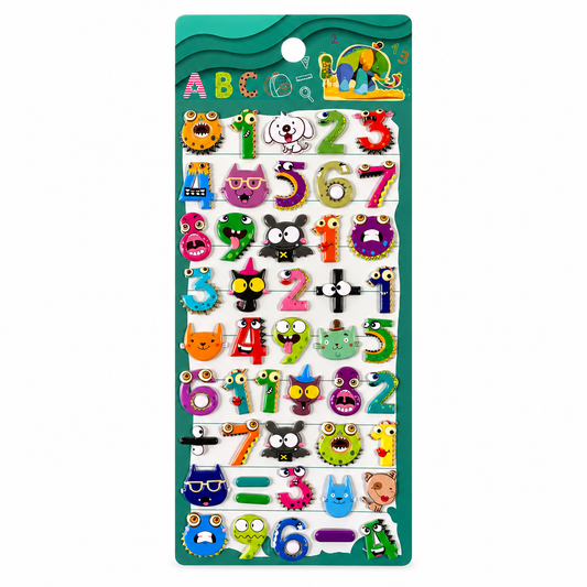 A&T Embossed Stickers English Numbers || ستيكرات بارزة اي اند تي ارقام انجليزي