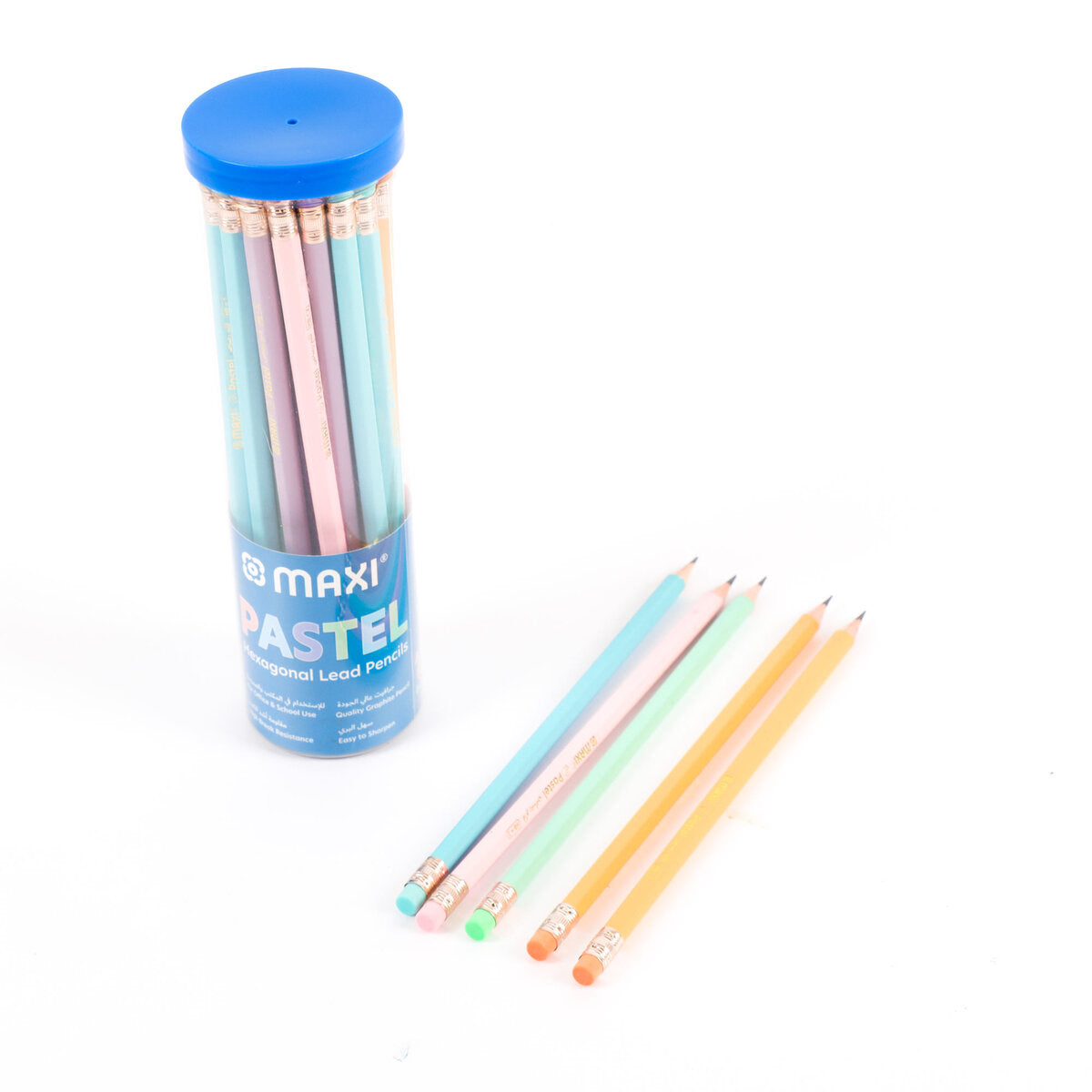 Maxi Pastel Pencils Pack 30 || علبة اقلام رصاص ماكسي ٣٠ قلم باستيل
