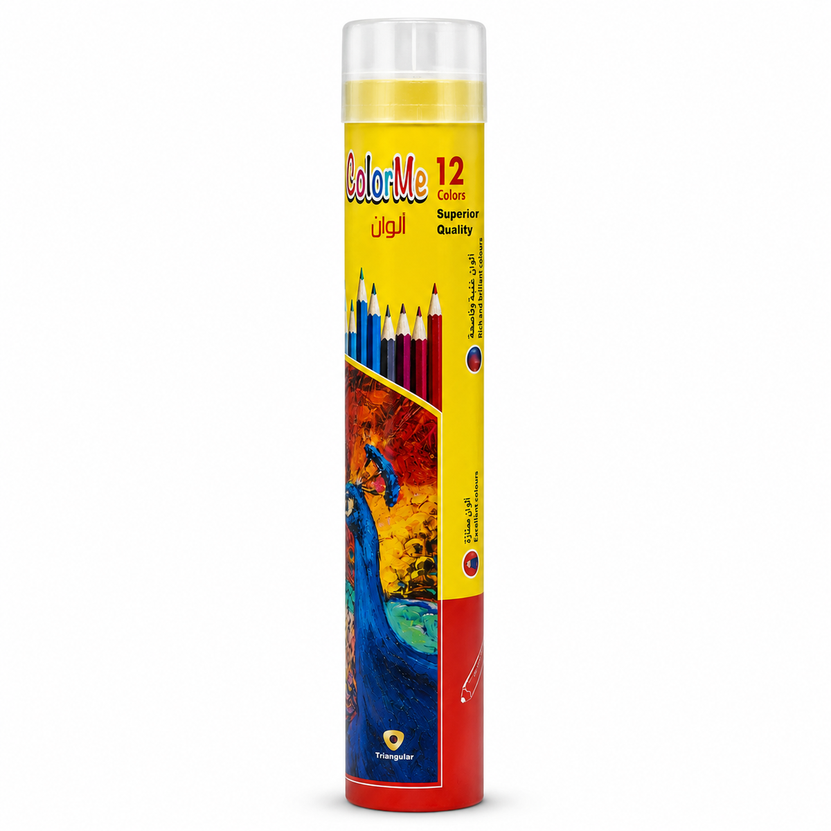 A&T Color Me Colored Pencils 12 Color Cylinder || الوان خشبية ١٢ لون اي اند تي كولور مي⁩⁩