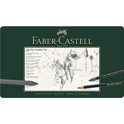 Faber Castel 26 Piece Pitt Graphite Tin Set || مجموعه اقلام سكيتش فيبر كستل