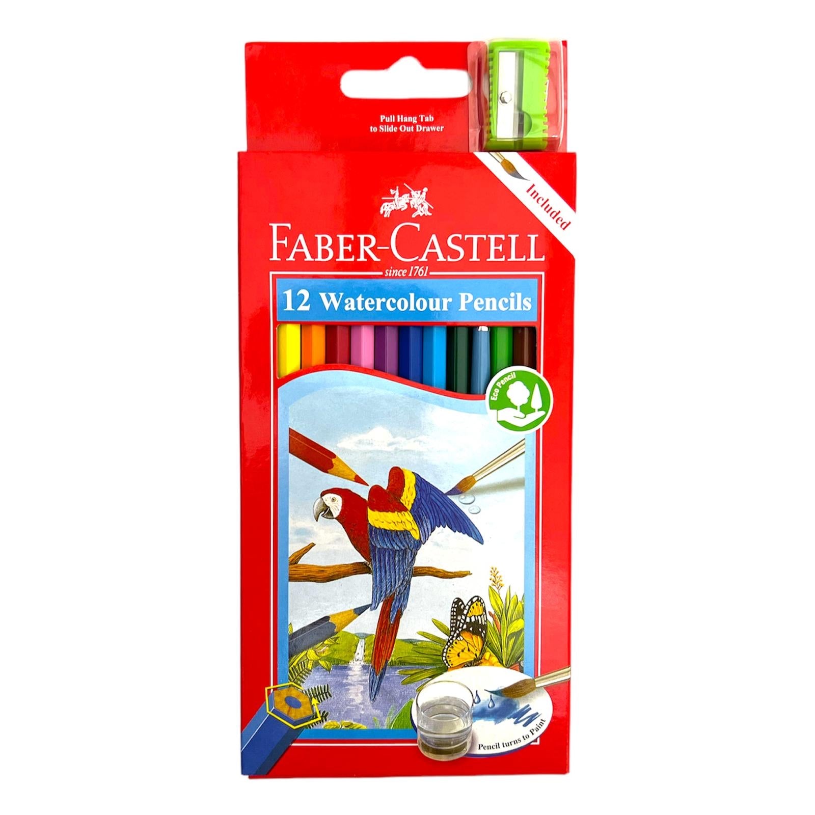 Faber Castell Watercolor Pencils 12 Colors || الوان خشبية مائية فيبر كاستل ١٢ لون