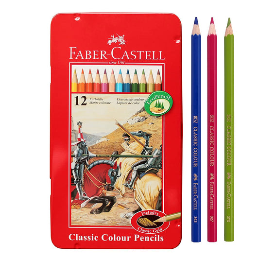Faber Castell Colored Pencils 12 Colors || الوان خشبية فيبر كاستل ١٢ لون