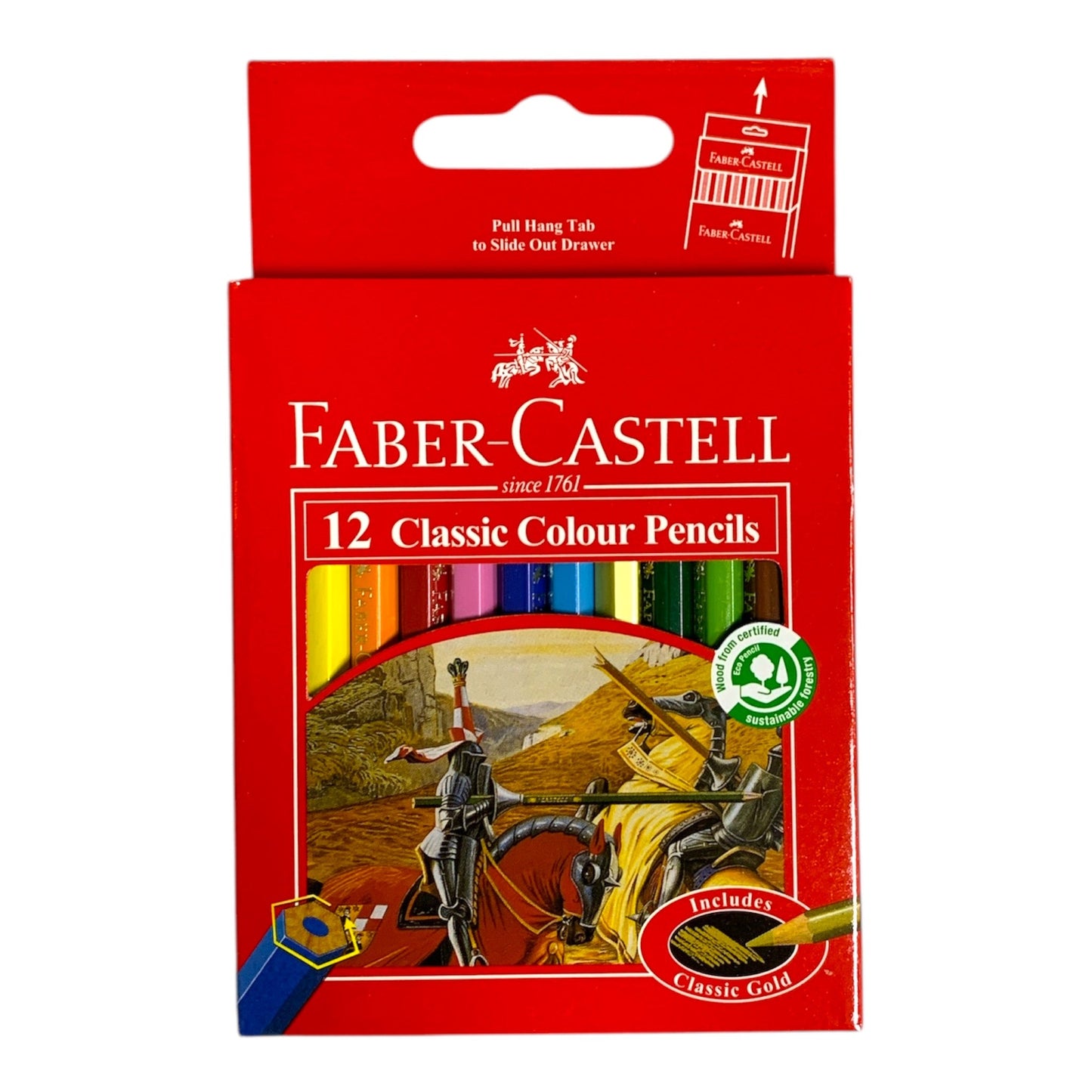 Faber Castell Short Colored Pencils 12 Colors || الوان خشبية قصيرة ١٢ لون فيبر كاستل