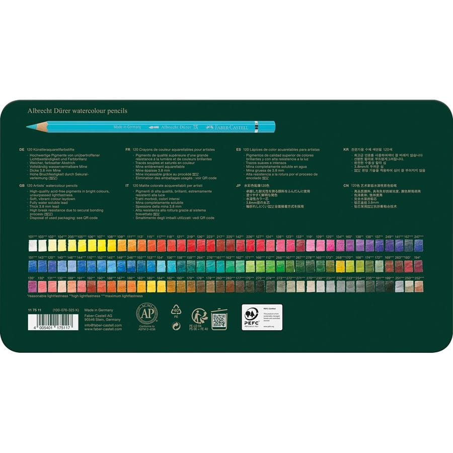Faber Castell Albrecht Durer Watercolor Pencils Tin Set of 120 – official product gallery photo 2