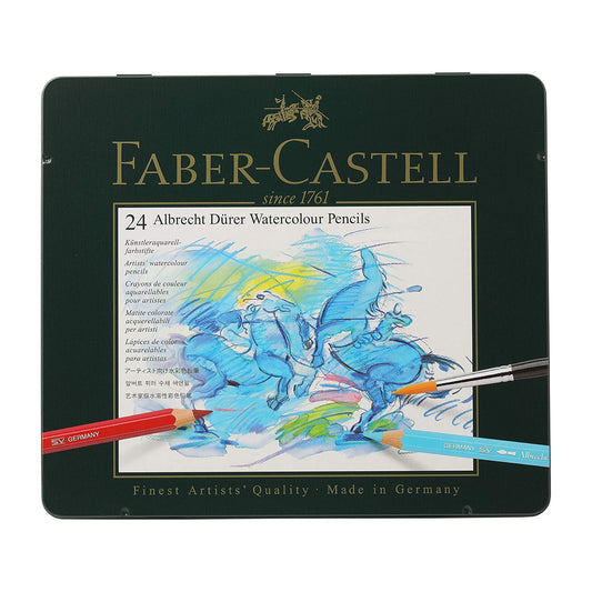 Faber-Castell Albrecht Dürer Watercolor Pencils, 24 Colors || أقلام تلوين خشبية مائية فابر كاستل ألبريشت دورر، 24 لونًا