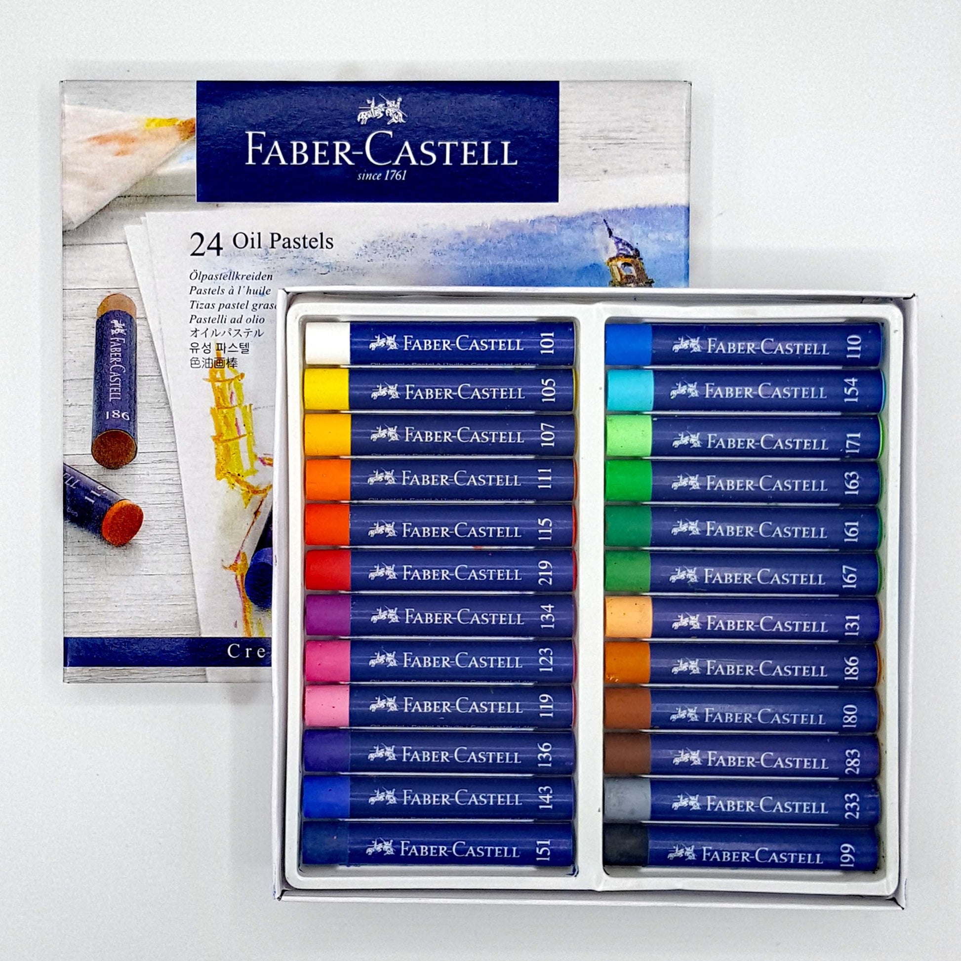 Faber Castell Oil Pastel 24 Colors || الوان باستيل زيتية ٢٤ لون فيبر كاستل