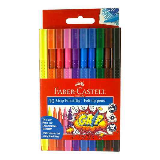 Faber Castell Double Felt Tip Colored Markers 10 Colors || الوان شينية فيبر كاستل براسين 10 لون