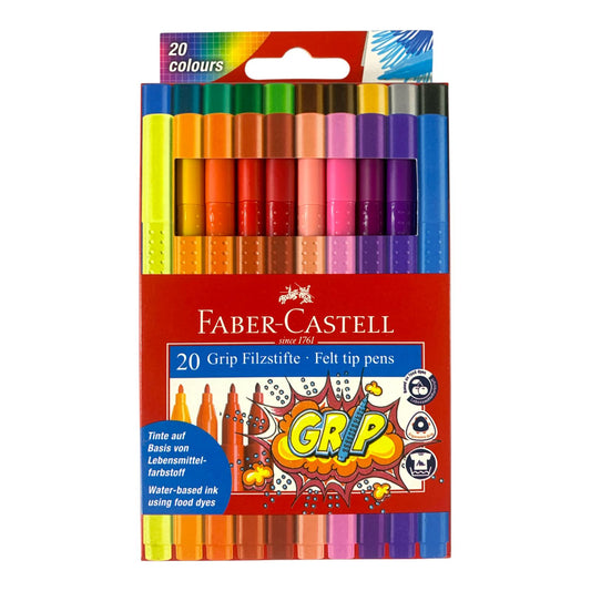 Faber Castell Double Felt Tip Colored Markers 20 Colors || الوان شينية فيبر كاستل براسين 20 لون