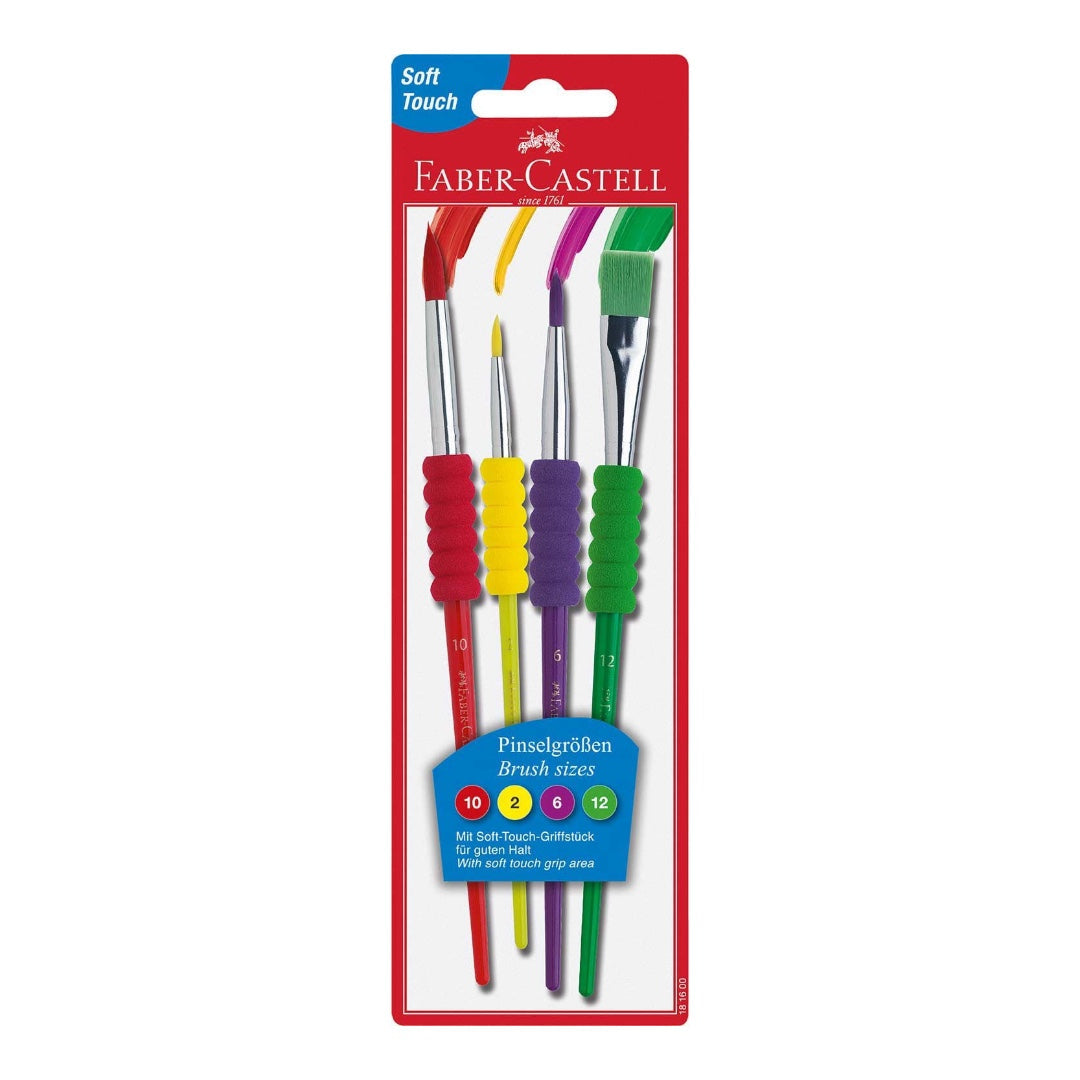 Faber Castell Soft Grip Paint Brush Set Kids Paint Brushes || فرش رسم فيبر كاستل للاطفال درجات
