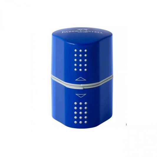 Faber Castell Blue Sharpner 2 Openings || براية فيبر كاستل لون ازرق فتحتين⁩