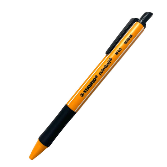 Ballpoint pen Stabilo retractable point Light Black color || قلم حبر كبس ستابيلو  لون اسود