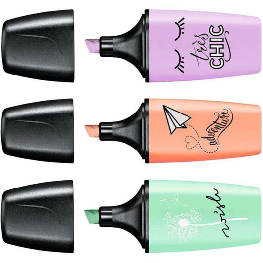 Stabilo Mini Pastel Text Marker 3 Pack || باكيت الوان باستيل فسفوري ٣ لون⁩⁩⁩