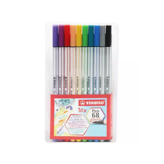 Stabilo Brush Pen 10 Colors || اقلام ستابيلو برش ماركر ١٠ لون
