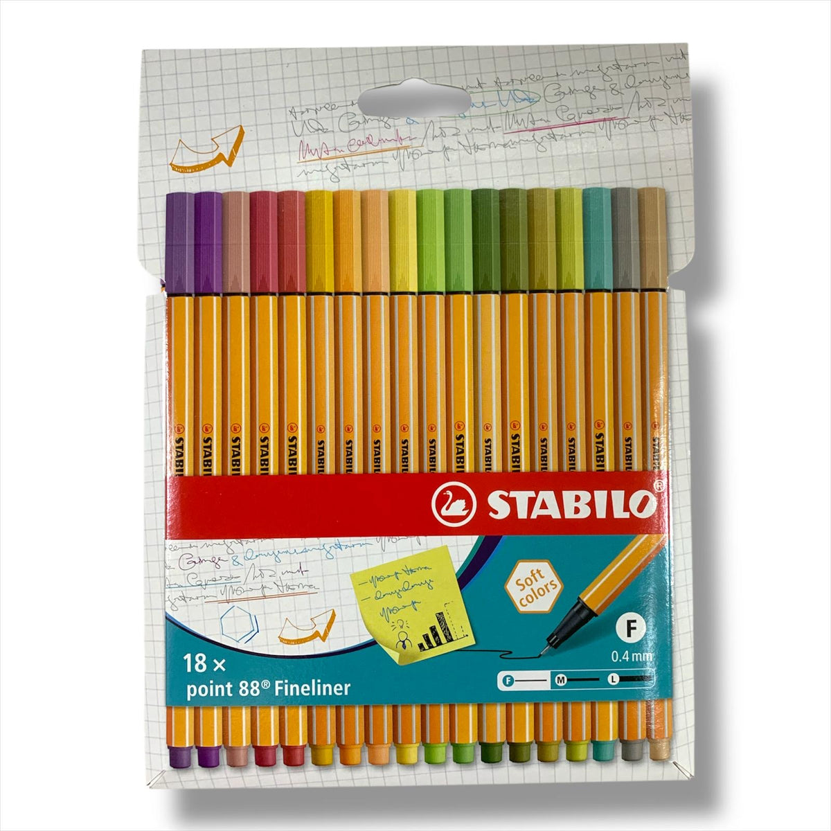 Stabilo Fineliner 18 Color Set || مجموعة اقلام رفيعة ستابيلو ١٨ لون