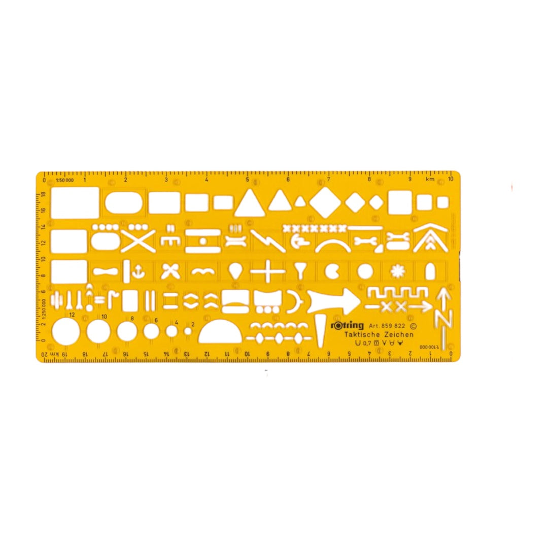 Pvc Tactical Ruler Rotring Military Tactical Template Ruler || مسطرة عسكرية روترينج ...