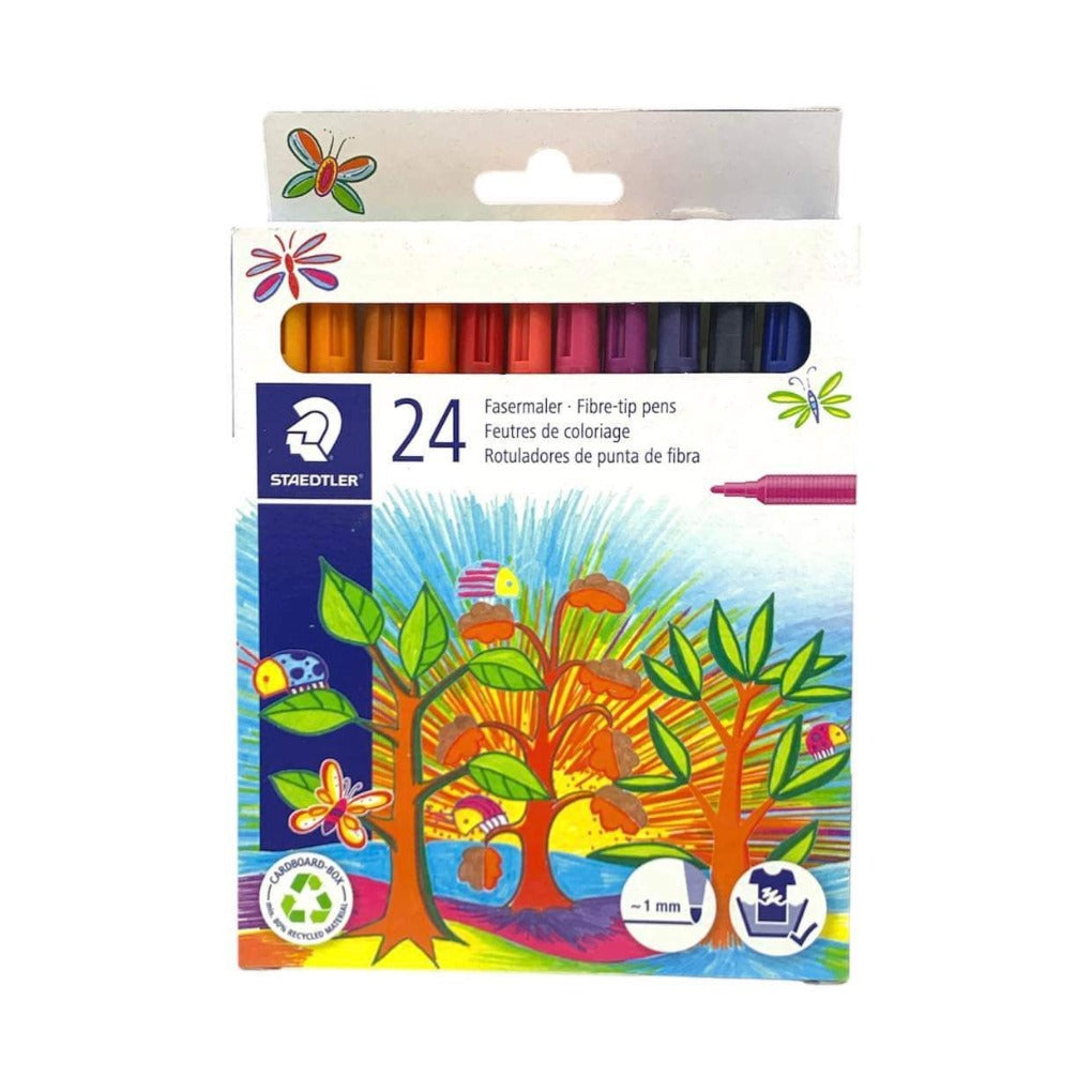 staedtler fibre tip pens 24 colors || الوان شينية ستدلر 24 لون