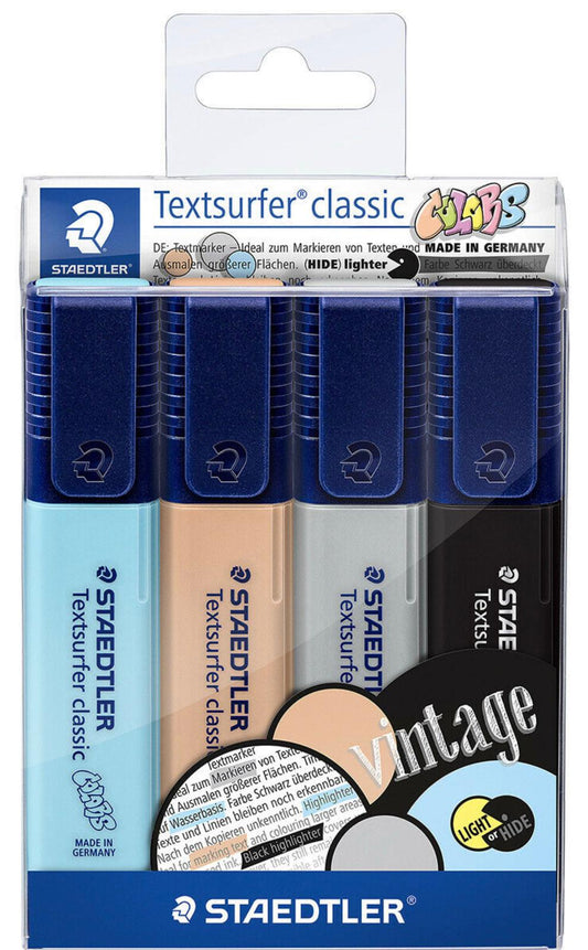 Staedtler Text Surfer Vintage Highlighters || اقلام ستدلر فسفوري فينتيج هايلايتر⁩