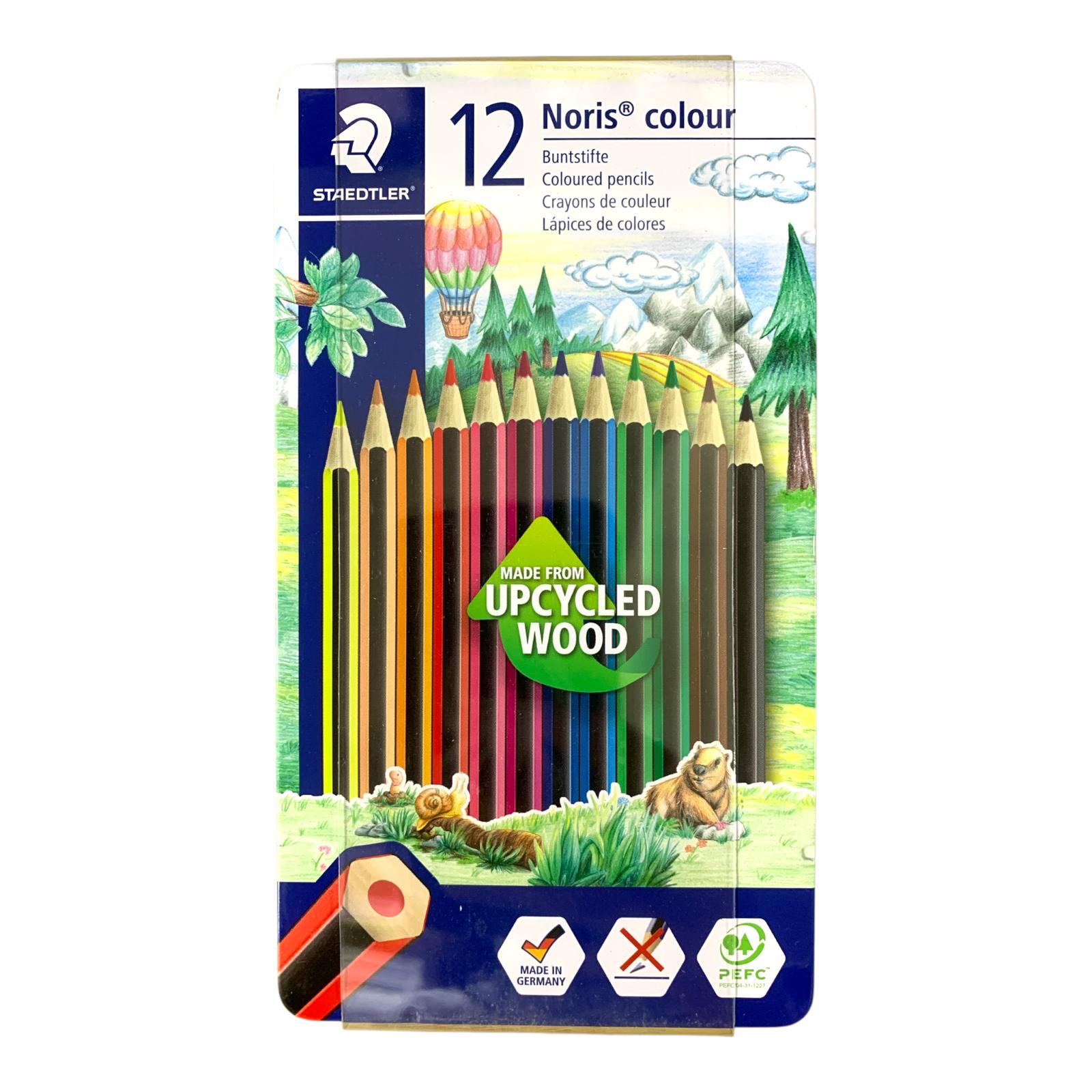 Staedtler Noris Colored Pencils - 12 Pack Metal Case || الوان خشبية ستدلر نوريس 12 لون علبة حديد
