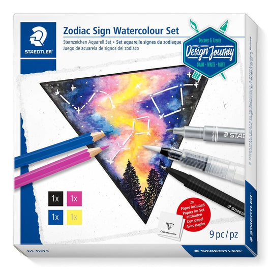 STAEDTLER trendset Design Journey zodiac watercolor set || الوان مائيه زودياك ستدلر