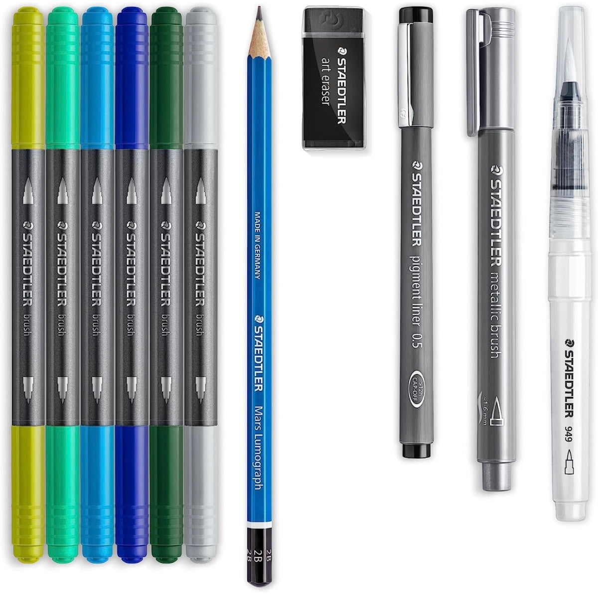 Staedtler Hand Lettering x Watercolor Set || مجموعة الوان ماركرز للرسم المائي ستدلر ١١ قطعة