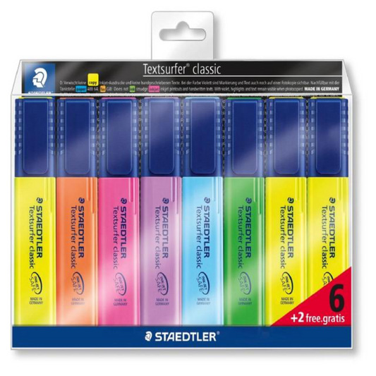 staedtler highlighter 8 colors || اقلام فسفوري ستدلر ٨ لون