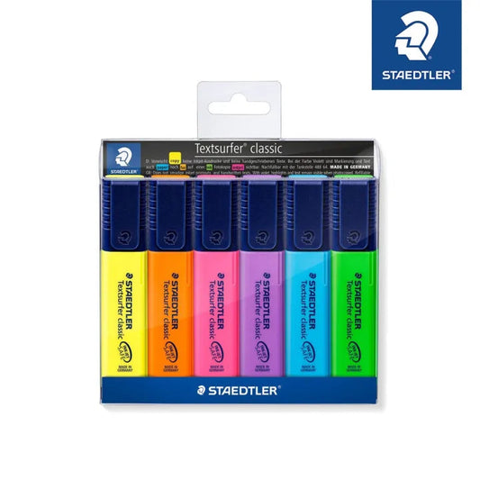 Staedtler Highlighter Pack 6 Colors || اقلام تخطيط فسفوري ستدلر ٦ لون