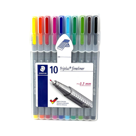 Staedtler Triplus 10 Fineliner || الوان ستدلر فاين لاينر راس ضعيف ١٠ لون