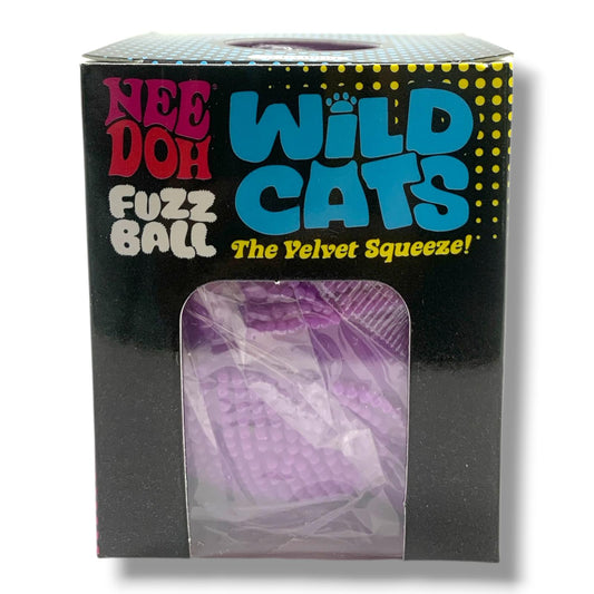 Needoh Fuzz Ball Wild Cats Squishy Purple || نيدو فز بول شكل قطوة سكوشي بنفسجي